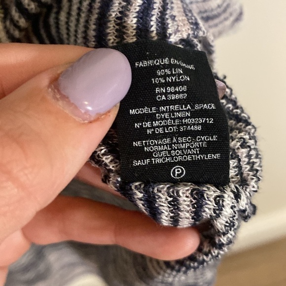 Theory Space-Dye Tank Racerback Midi Dress Blue and White Sz Small - Picture 11 of 13